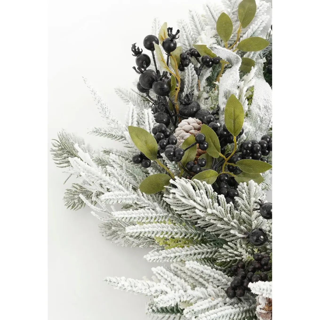 Mica Decorations Vesper Krans Zwart - H13xd50cm