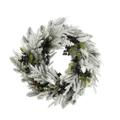 Mica Decorations Vesper Krans Zwart - H13xd50cm