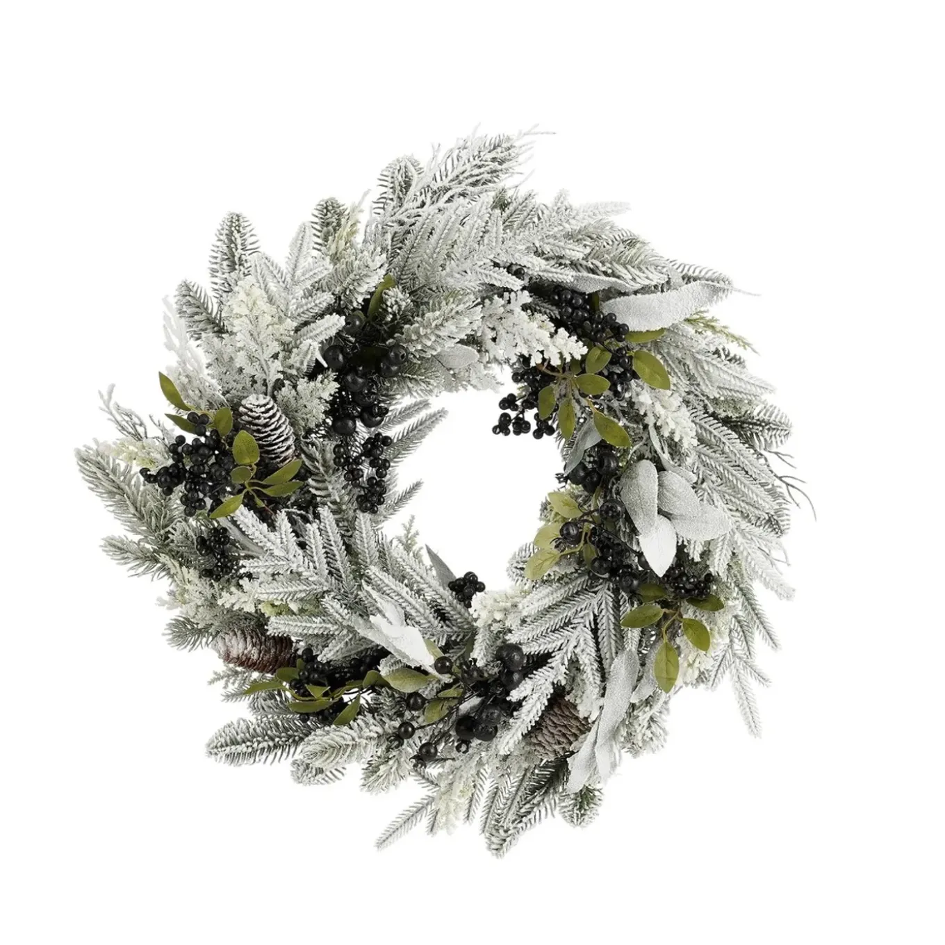 Mica Decorations Vesper Krans Zwart - H13xd50cm