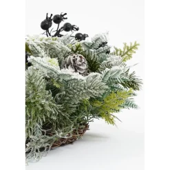 Mica Decorations Vesper Krans Zwart - H13xd50cm