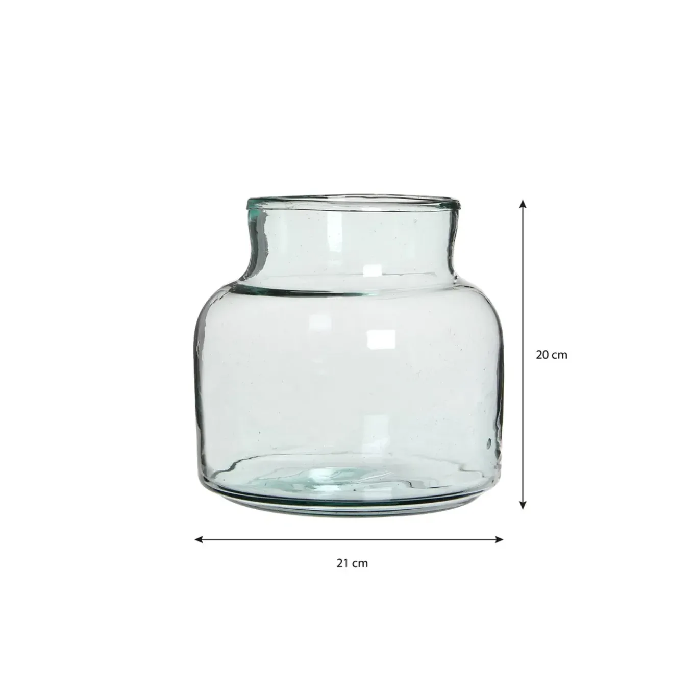 Mica Decorations Vienne Vaas Transparant - H20xd21cm