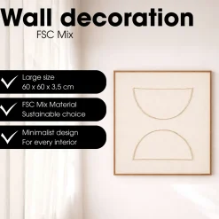 Mica Wanddecoratie Beige 60x60 Cm