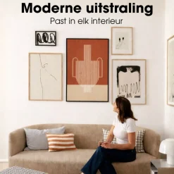 Mica Wanddecoratie Donkerbruin 90x60 Cm