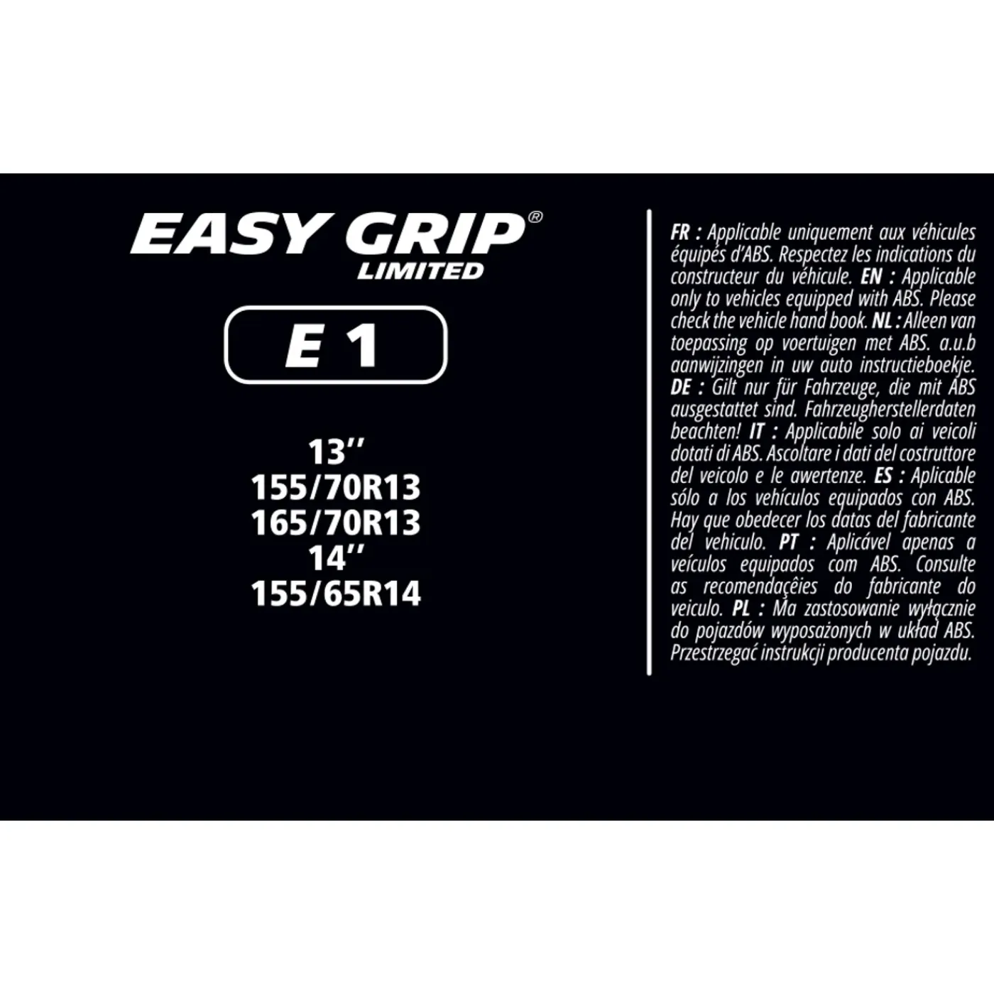 Michelin Easy Grip Limited Sneeuwkettingen - Eg-e1