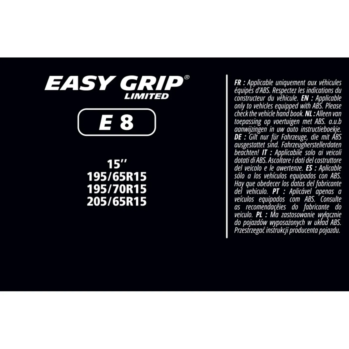 Michelin Easy Grip Limited Sneeuwkettingen - Eg-e8