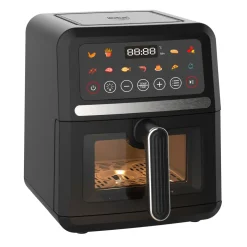 Michelino Airfryer 5 Liter 1500w Met Kijkvenster En Touchdisplay - Zwart