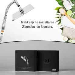 Milton Accessories Milton Regendouchekop Xl Deluxe - 28 Cm - Chrome - Douchekop Met Slang En Houder