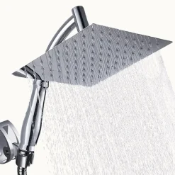 Milton Accessories Milton Regendouchekop Xl Deluxe - 28 Cm - Chrome - Douchekop Met Slang En Houder