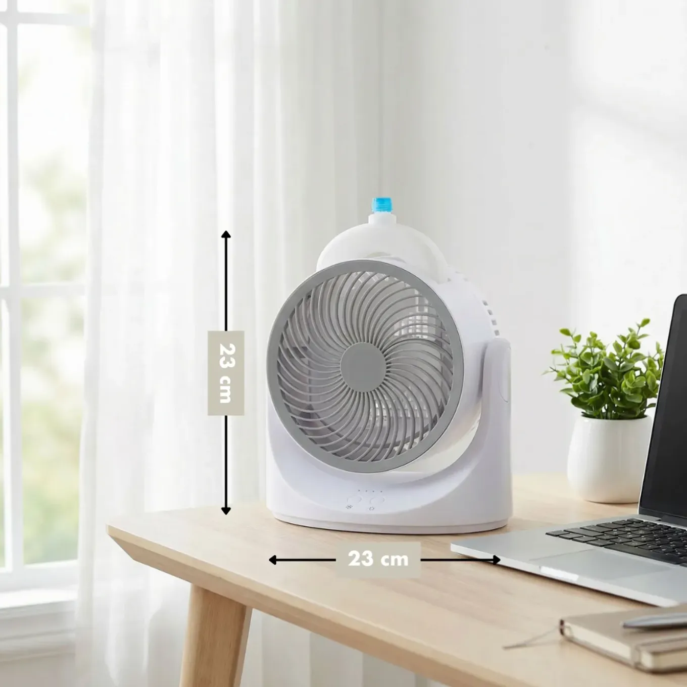 Mini Tafelventilator Met Koelelement - Verstelbaar