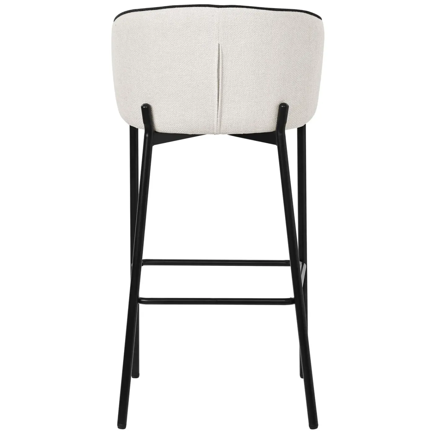 ML-Design Barkrukken Set Van 4 Beige 76 Cm Stoffen Barstoelen Met Rugleuning Voor Bar
