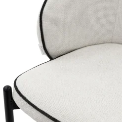 ML-Design Barkrukken Set Van 4 Beige 76 Cm Stoffen Barstoelen Met Rugleuning Voor Bar