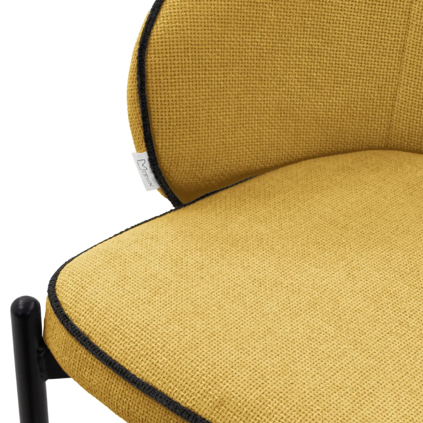 Ml-design Barkrukken Set Van 4 Mosterd 76 Cm Stoffen Barstoelen Met Rugleuning Voor Bar