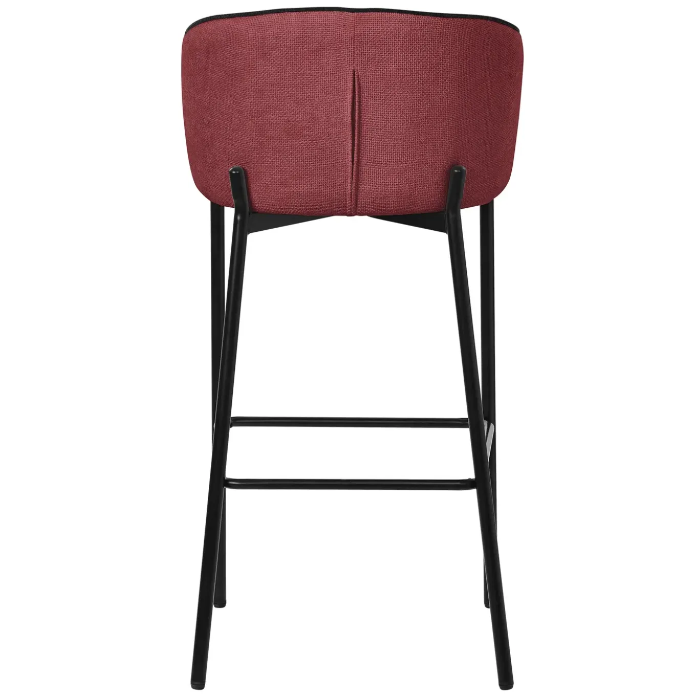 Ml-design Barkrukken Set Van 4 Rood 76 Cm Stoffen Barstoelen Met Rugleuning Voor Bar