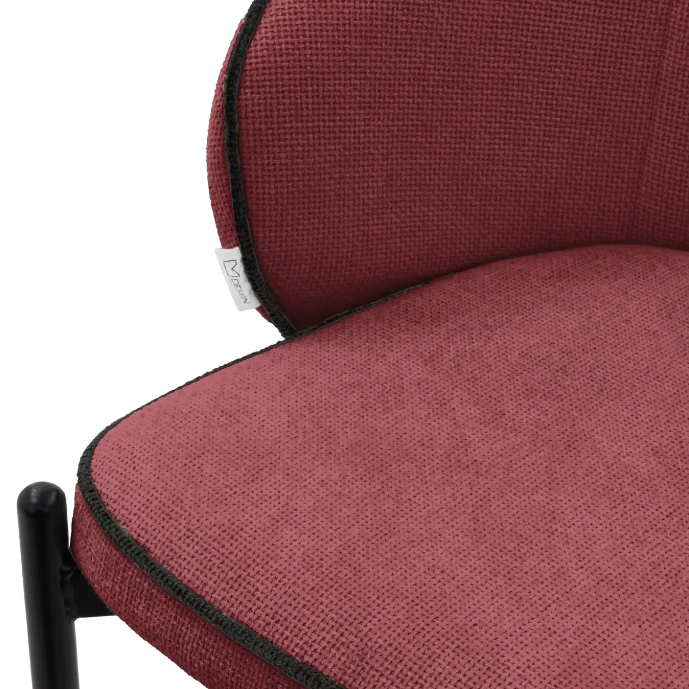 Ml-design Barkrukken Set Van 2 Rood 76 Cm Stoffen Barstoelen Met Rugleuning Voor Bar