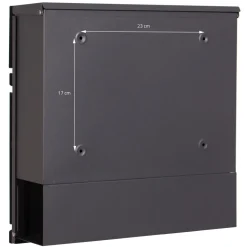 ML-Design Brievenbus 37x36.5x11 cm antraciet, brievenbus voor wandmontage