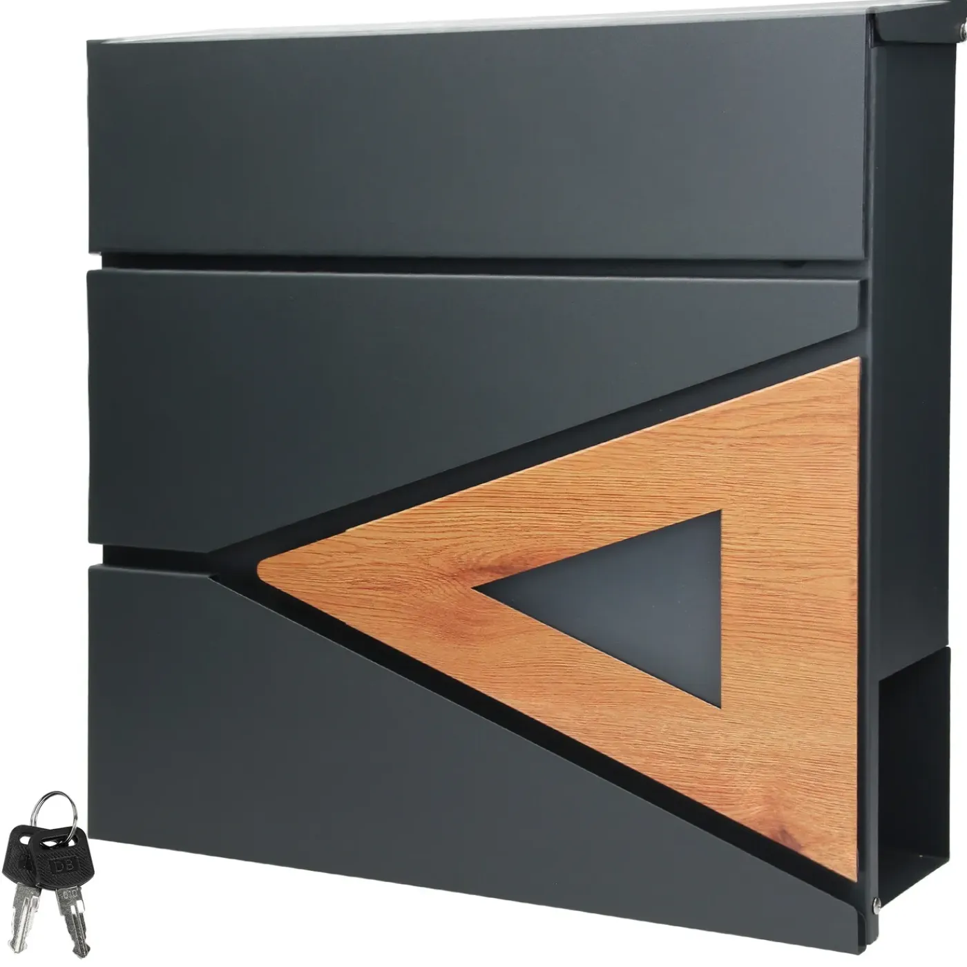ML-Design Brievenbus 37x36.5x11 cm antraciet, brievenbus voor wandmontage