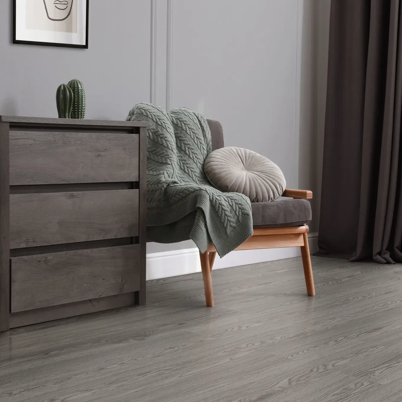 Ml-design Deluxe Pvc Vloer - Vinyl Planken - 91,5x15,3cm - Eik Grijs - 2mm - 8,92m²