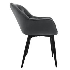 ML-Design Eetkamerstoel set van 4 stuk s Antraciet, Keukenstoel