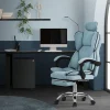 ML-Design ergonomische blauwe bureaustoel, in hoogte verstelbare bureaustoel