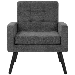 ML-Design - Fauteuil Stoel- Antraciet - Gevlochten Bekleding Stalen Frame 150kg Voor Relax
