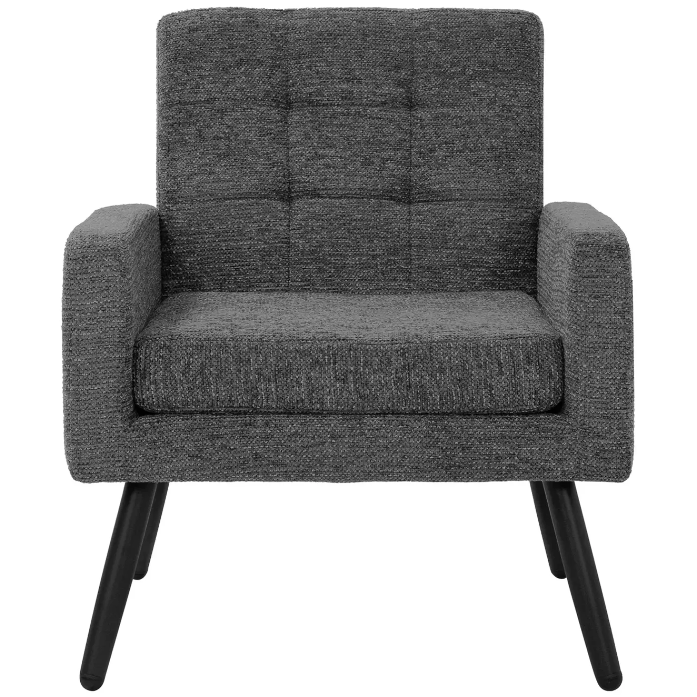ML-Design - Fauteuil Stoel- Antraciet - Gevlochten Bekleding Stalen Frame 150kg Voor Relax