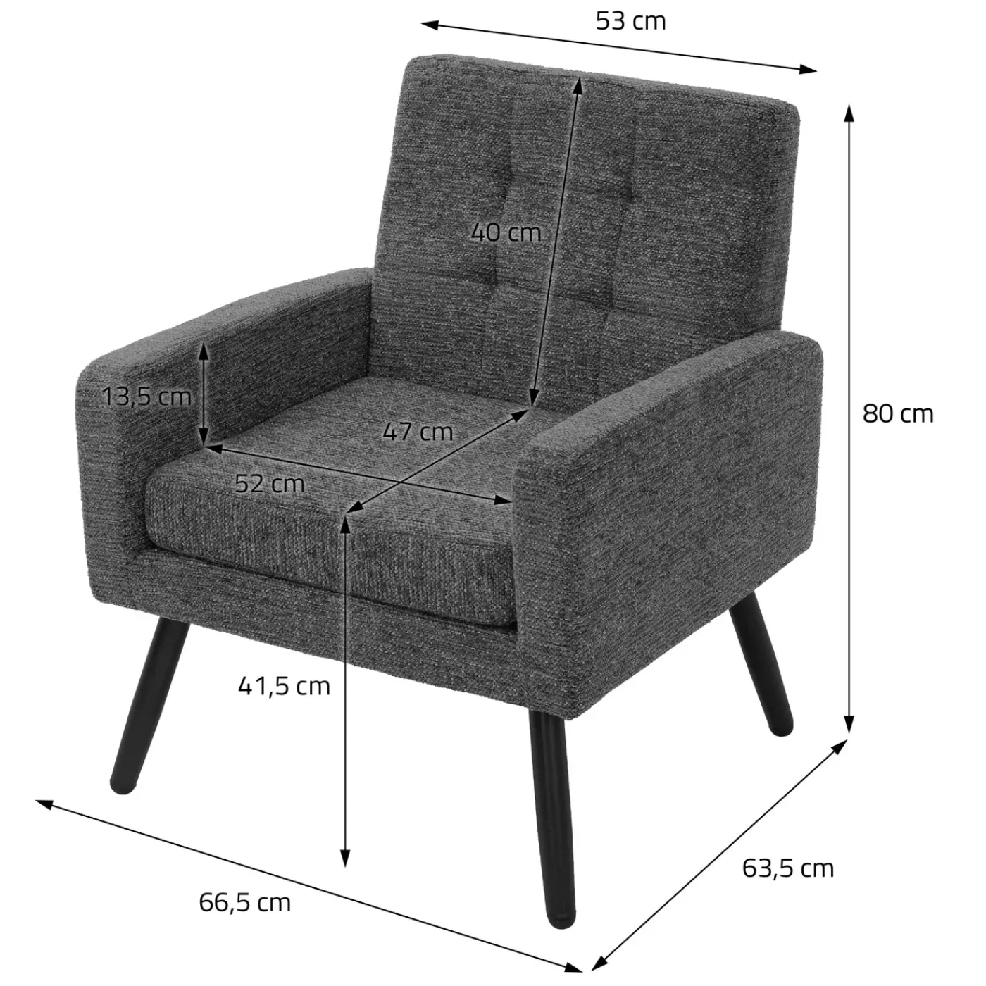 ML-Design - Fauteuil Stoel- Antraciet - Gevlochten Bekleding Stalen Frame 150kg Voor Relax