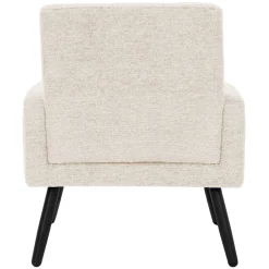 Ml-design - Fauteuil Stoel - Beige - Gevlochten Bekleding Stalen Frame 150 Kg Voor Relax