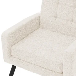Ml-design - Fauteuil Stoel - Beige - Gevlochten Bekleding Stalen Frame 150 Kg Voor Relax