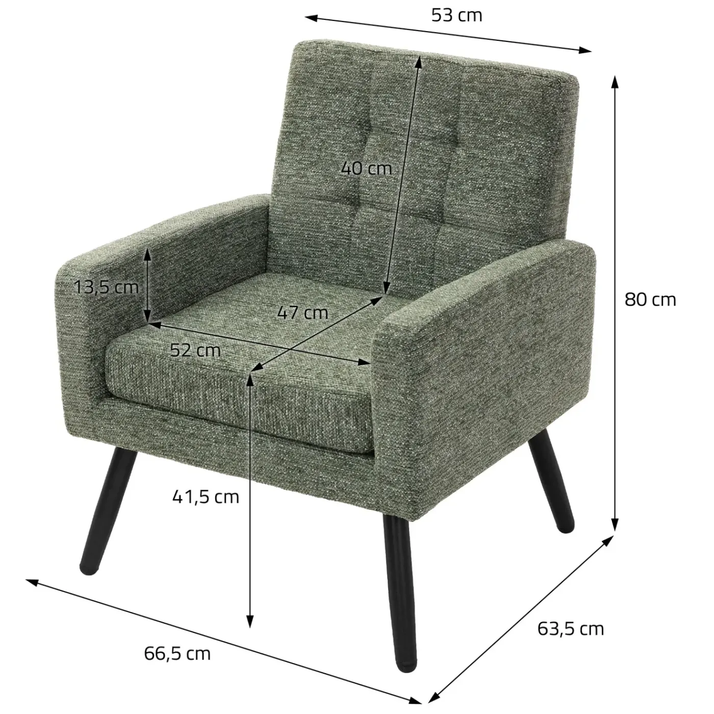ML-Design - Fauteuil Stoel - Groen - Gevlochten Bekleding Stalen Frame 150 Kg Voor Relax