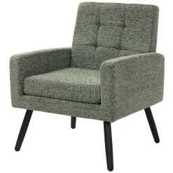 ML-Design - Fauteuil Stoel - Groen - Gevlochten Bekleding Stalen Frame 150 Kg Voor Relax
