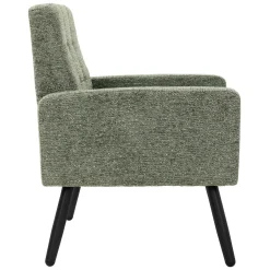 ML-Design - Fauteuil Stoel - Groen - Gevlochten Bekleding Stalen Frame 150 Kg Voor Relax