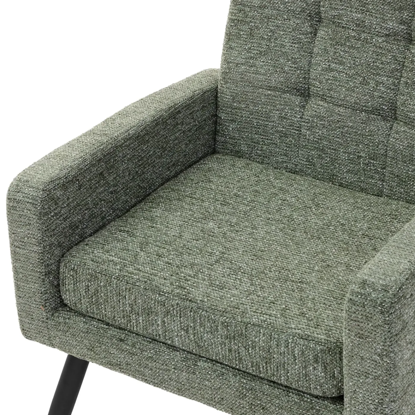 ML-Design - Fauteuil Stoel - Groen - Gevlochten Bekleding Stalen Frame 150 Kg Voor Relax