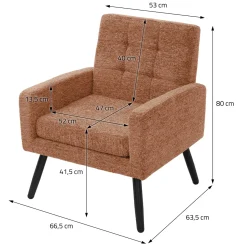 Ml-design - Fauteuil Stoel - Rood - Gevlochten Bekleding Stalen Frame 150 Kg Voor Relax