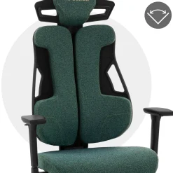Ml-design Gamingstoel Ergonomische Stof Groen Met 3d Armleuningen Hoofdsteun Lendensteun