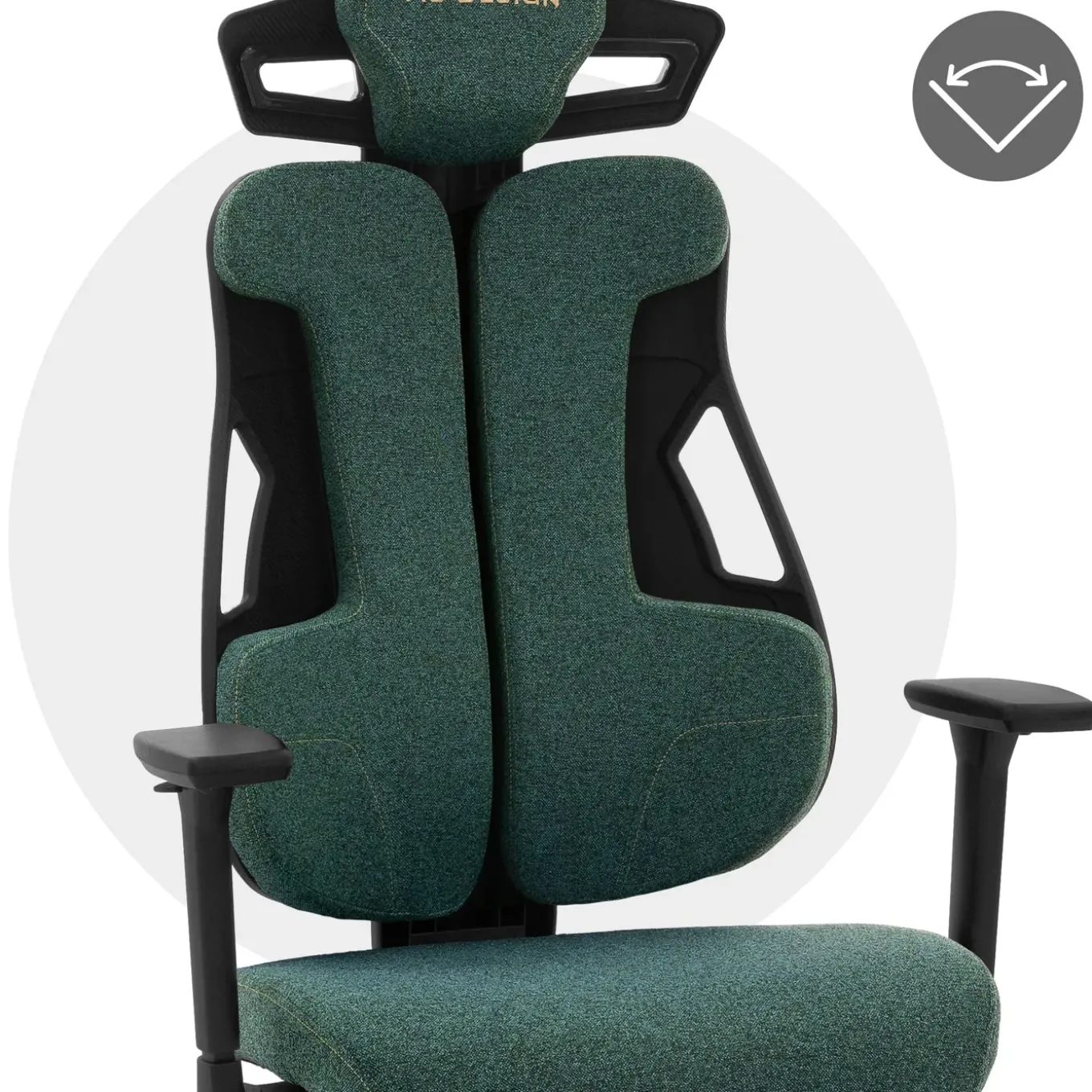 Ml-design Gamingstoel Ergonomische Stof Groen Met 3d Armleuningen Hoofdsteun Lendensteun