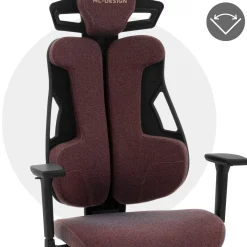 ML-Design Gaming Stoel Ergonomische Stof Rood Met 3d Armleuningen Hoofdsteun Lendensteun