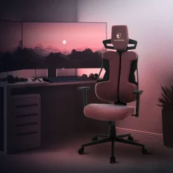 ML-Design Gaming Stoel Ergonomische Stof Rood Met 3d Armleuningen Hoofdsteun Lendensteun