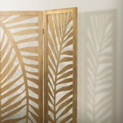Ml-design Kamerscherm Fukuoka 3-delig 170x121cm Naturel Hout Opvouwbaar Vrijstaand Binnen