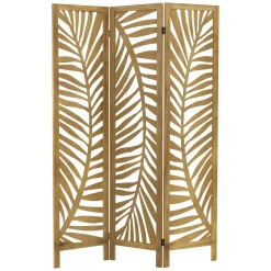 Ml-design Kamerscherm Fukuoka 3-delig 170x121cm Naturel Hout Opvouwbaar Vrijstaand Binnen