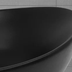 ML-Design Keramische Wasbak in Zwart Mat 41x33,5x14,5cm Ovale