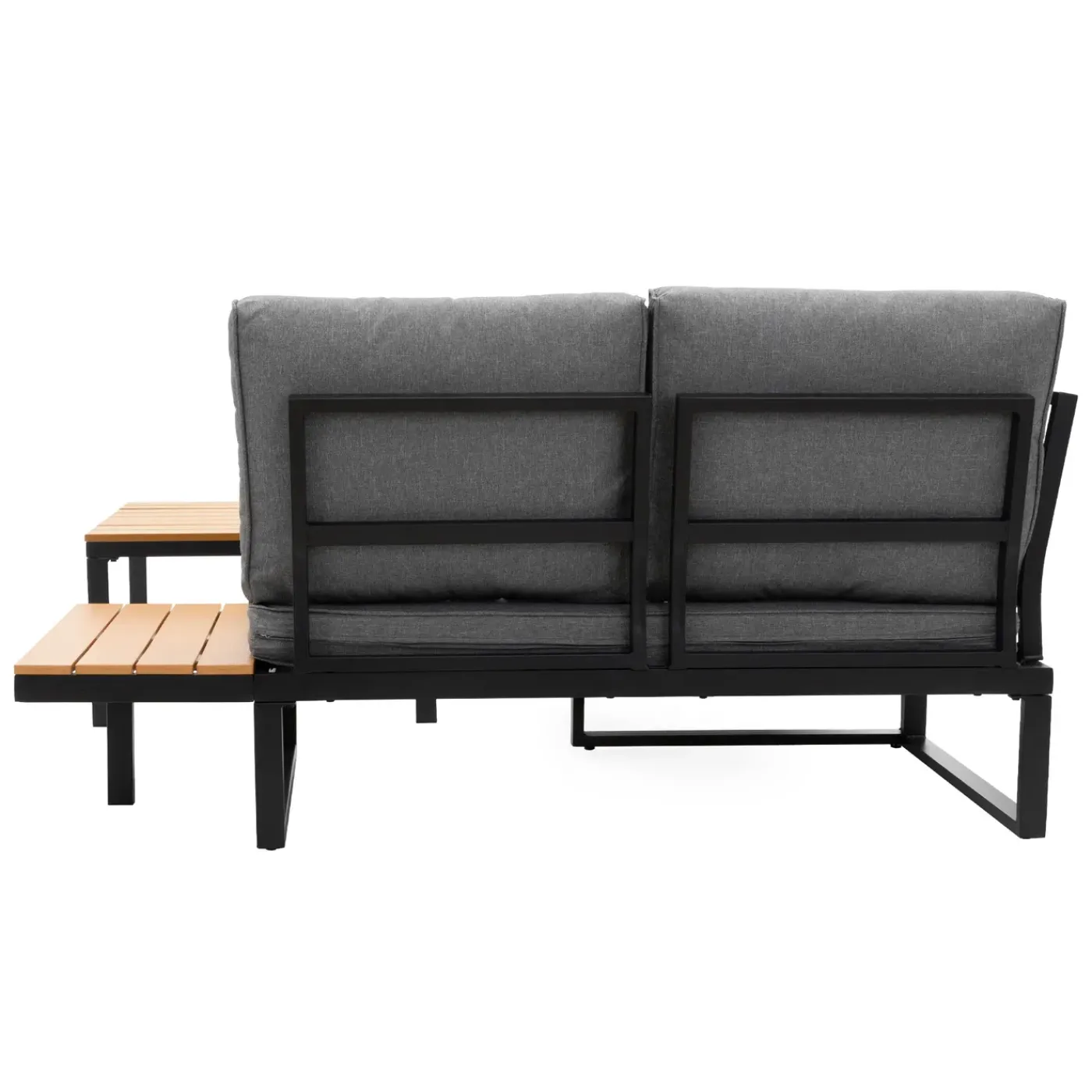 ML-Design - Modulaire hoekbank tuinlounge set 3 - grijs houtlook - aluminium meubelen