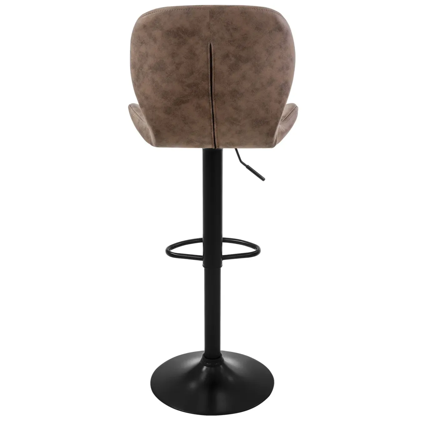 ML-Design Set van 4 Barkruk, bekleding kunstleer, bruin, gestoffeerde barstoel