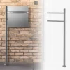 ML-Design Sokkelsteun voor zilveren brievenbus in roestvrij staal 120 cm