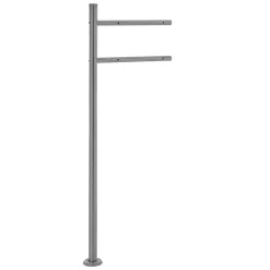 ML-Design Sokkelsteun voor zilveren brievenbus in roestvrij staal 120 cm