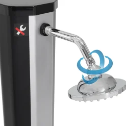 ML-Design Solar Douche 35L 217 Cm Met Voetdouche En Regendouchekop, Zilver-zwart