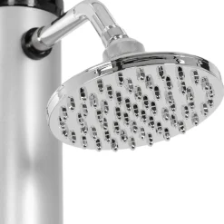 ML-Design Solar Douche 20 L 217cm Rond Met Voetdouche En Regendouchekop, Zilver-zwart, Warm Water