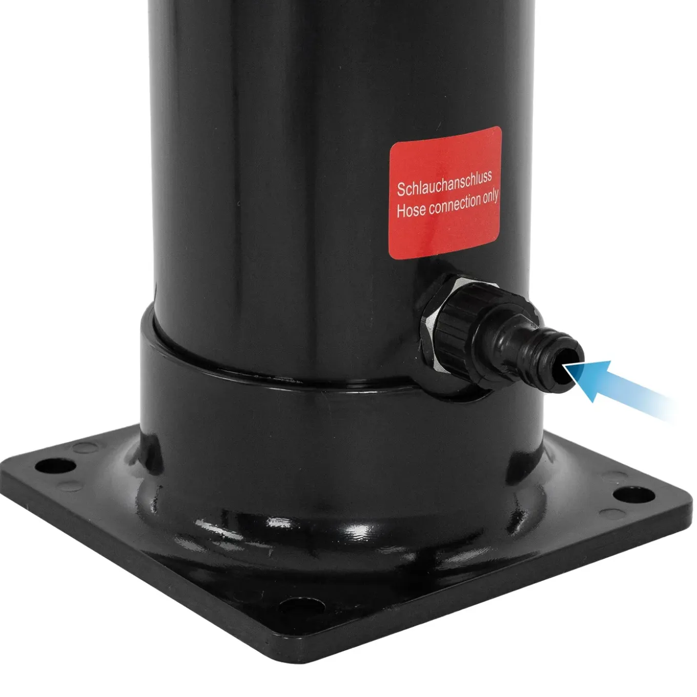 ML-Design Solar Douche 35 L 217cm Rond Met Voetdouche En Regendouchekop, Zilver-zwart