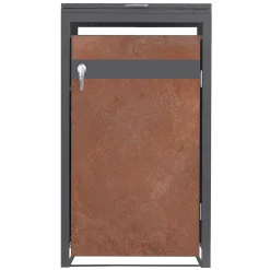 Ml-design 3 Tons Vuilnisbak 240l 200x80x120 Cm Antraciet Roestafwerking Staal Afsluitbaa