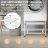 ML-Design wasmachine verhoger uittrekbaar Plateau wit 625x535x450 cm staal verstelbaar
