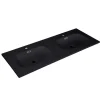 Mob-in - Dubbele Wastafelblad - Studio - Zwart - Hars - 1 Blad - 140 X 46 Cm
